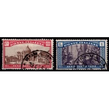 1924. Italien. To bedre mærker fra sættet "Det hellige år"